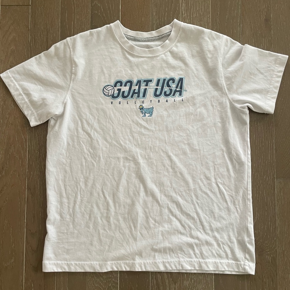 Goat USA White Short Sleeve Volleyball Tee